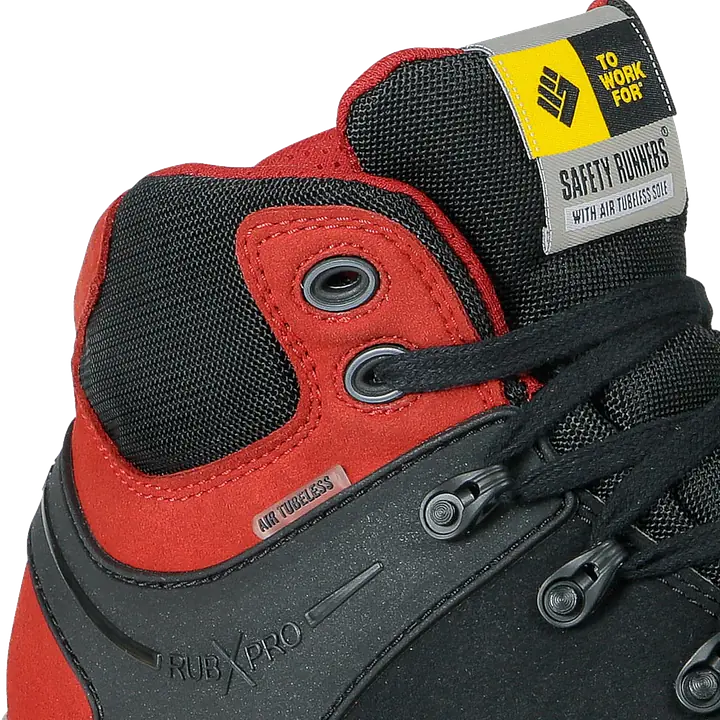 Botas de seguridad REBEL ESD S3 SRC - Color: Negro/Rojo, Talla: 40